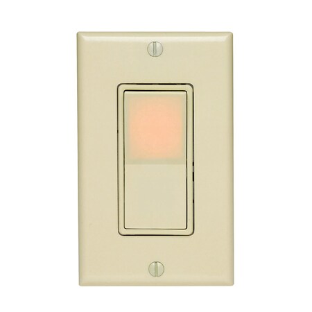 Leviton Swtch W/Wlplt 3W 15A Iv C31-05674-02I